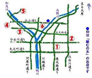 京都市左京区周辺の大学の地図